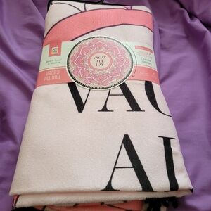 Vacay All Day Circle Beach Towel